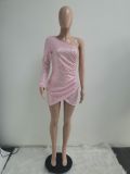 Sexy Sequin One Shoulder Club Dress ME-S953