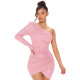 Sexy Sequin One Shoulder Club Dress ME-S953