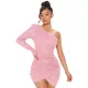 Sexy Sequin One Shoulder Club Dress ME-S953