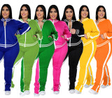 Plus Size Casual Tracksuit Two Piece Pants Set BMF-019