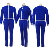 Plus Size Casual Tracksuit Two Piece Pants Set BMF-019