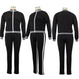 Plus Size Casual Tracksuit Two Piece Pants Set BMF-019