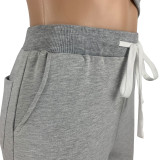 Solid Zipper Hoodie Top And Pants 2 Piece Suits CH-8195