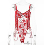 Sexy Sling One-piece Mesh See-through Underwear YQ-W490