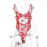 Sexy Sling One-piece Mesh See-through Underwear YQ-W490