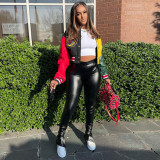 Casual Patchwork Full Sleeve Baseball Jacket GLF-10059