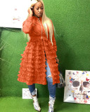 Casual Mesh Patchwork Full Sleeve Zipper Jacket Coat OMY-50072