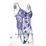 Sexy Sling One-piece Mesh See-through Underwear YQ-W490