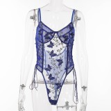 Sexy Sling One-piece Mesh See-through Underwear YQ-W490