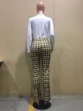 Plaid Print Skinny Pencil Pants OD-8462