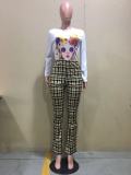 Plaid Print Skinny Pencil Pants OD-8462