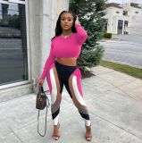 Casual Long Sleeve Two Piece Pants Set YIBF-6119