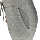 Solid Plush Hoodie Top And Pants 2 Piece Suits CH-8197