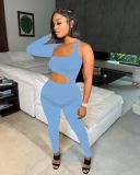 Sexy One Shoulder Hollow Out Jumpsuit MOF-6657