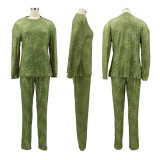 Casual Long Sleeve Two Piece Pants Set SFY-2146