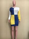 Casual Long Sleeve O Neck Mini Dress ORY-5212