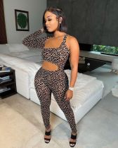 Sexy One Shoulder Hollow Out Jumpsuit MOF-6657