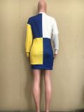 Casual Long Sleeve O Neck Mini Dress ORY-5212