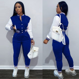 Casual Baseball Jacket And Pants 2 Piece Sets FSL-F176