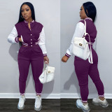 Casual Baseball Jacket And Pants 2 Piece Sets FSL-F176