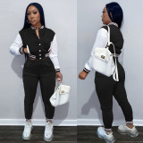 Casual Baseball Jacket And Pants 2 Piece Sets FSL-F176