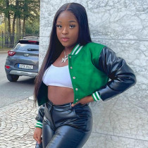 Casual Patchwork Full Sleeve Baseball Jacket IV-8259