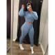 Casual Sports Hooded Drawstring Two Piece Pants Set IV-8257