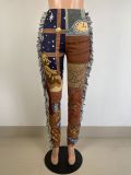 Cartton Print Tassel Casual Pants LSL-6479