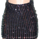 Sexy Sequins Halter Backless Night Club Dress SH-390223