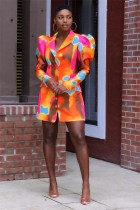 Casual Printed Full Sleeve Blazer Coats QZX-6239