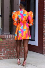 Casual Printed Full Sleeve Blazer Coats QZX-6239