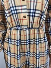 Plus Size Plaid Long Sleeve Sashes Jumpsuit LSL-6476