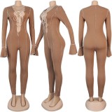 Sexy Lace-up Flared Sleeve Nightclub Jumpsuit FSXF-234