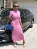 Simple Casual Fashion Solid Color Dress FSXF-276