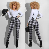 Sexy Slim Print Jumpsuit Two Piece Sets FSXF-236