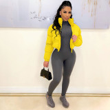 Plus Size Winter Zipper Cotton-padded Puffer Coats LSD-90300