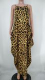 Plus Size Printed Spaghetti Strap Loose Maxi Dress XMY-9317
