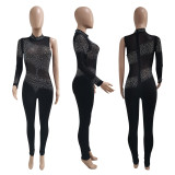 Sexy Hot Drilling See Through Club Jumpsuit ME-Y966