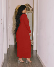 Solid Sling Jumpsuit+Full Sleeve Long Cloak 2 Piece Sets YS-8832