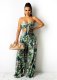 Sexy Printed Wrap Chest Wide Leg Pants 2 Piece Sets XMY-9319 