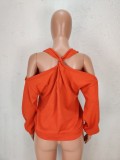 Solid Knitted Off Shoulder Sexy Tops WSM-5123