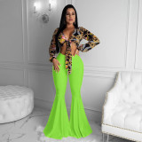 Plus Size Fashion Slim Flare Pants NY-8907