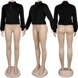 Autumn Winter Zipper Plush Solid Color Coat Tops NY-8858