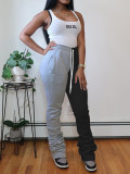 Casual Color Block Ruched Pants NY-2051