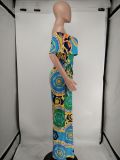Sexy Printed Off Shoulder Jumpsuit NK-8605