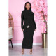 Solid Color Backless Long Sleeve Maxi Dress NY-2034