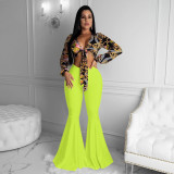 Plus Size Fashion Slim Flare Pants NY-8907