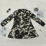 Plus Size Casual Lapel Camouflage Coat NY-8860