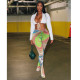 Sexy Long Sleeve Crop Top+Pantyhose Pants 2 Piece Sets BN-9307