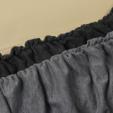 Casual Color Block Ruched Pants NY-2051